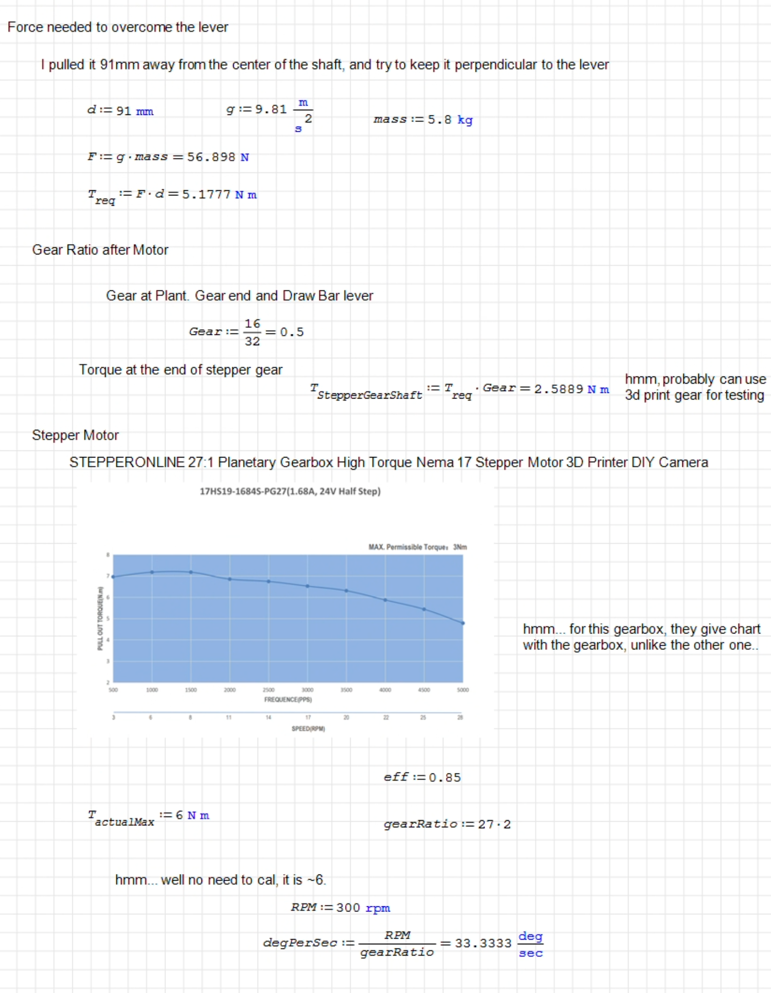 Napkin calculation 1