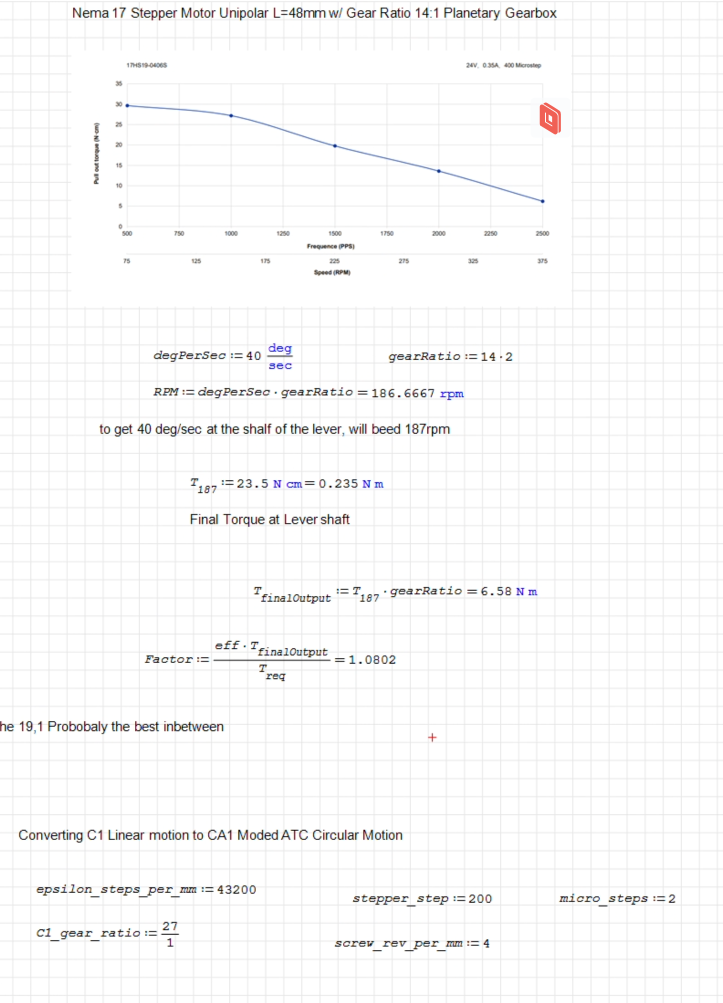 Napkin calculation 2